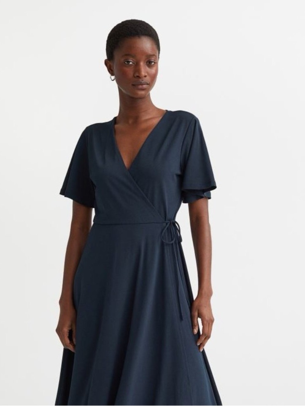 H&M Navy Blue Wrap Dress